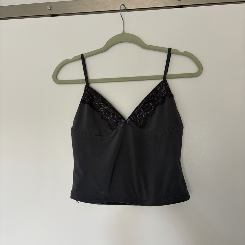 White Fox Boutique Black Lace Trim Cami